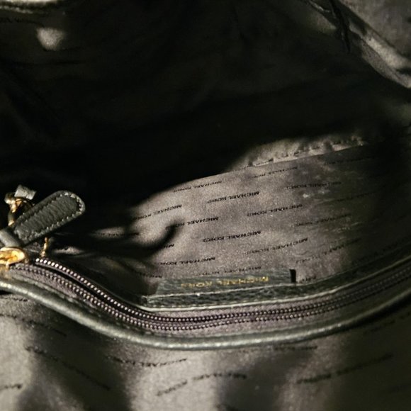 Michael Kors Leather Backpack Purse = Black with Gold Hardware - Picture 3 of 6